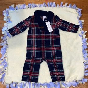 Janie and Jack plaid bodysuit